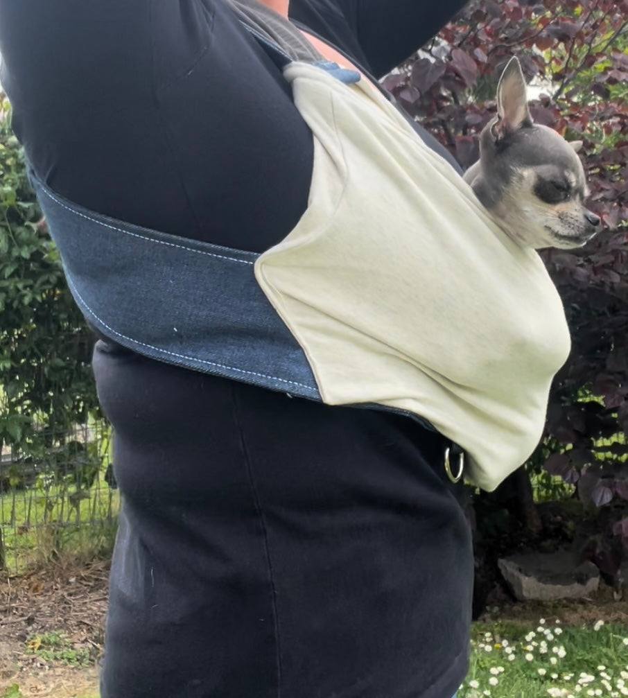 Chihuahua sling carrier Pet Sling Carrier Pocket Pooch- Ultimate Stylish Comfy Solution.