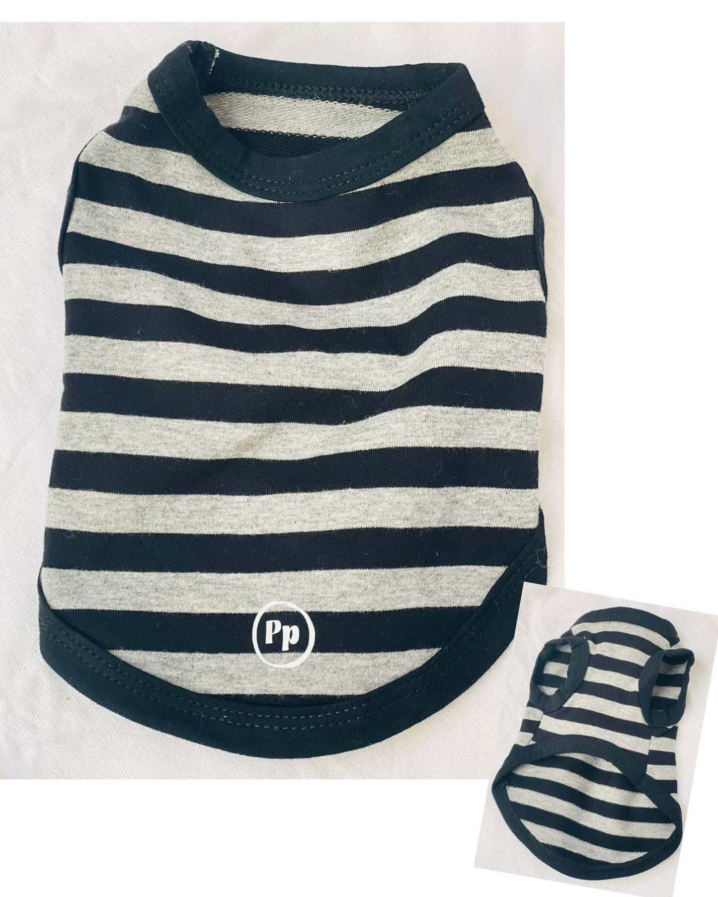 Lightweight black and gray striped Chihuahua puppy vest for comfort and style