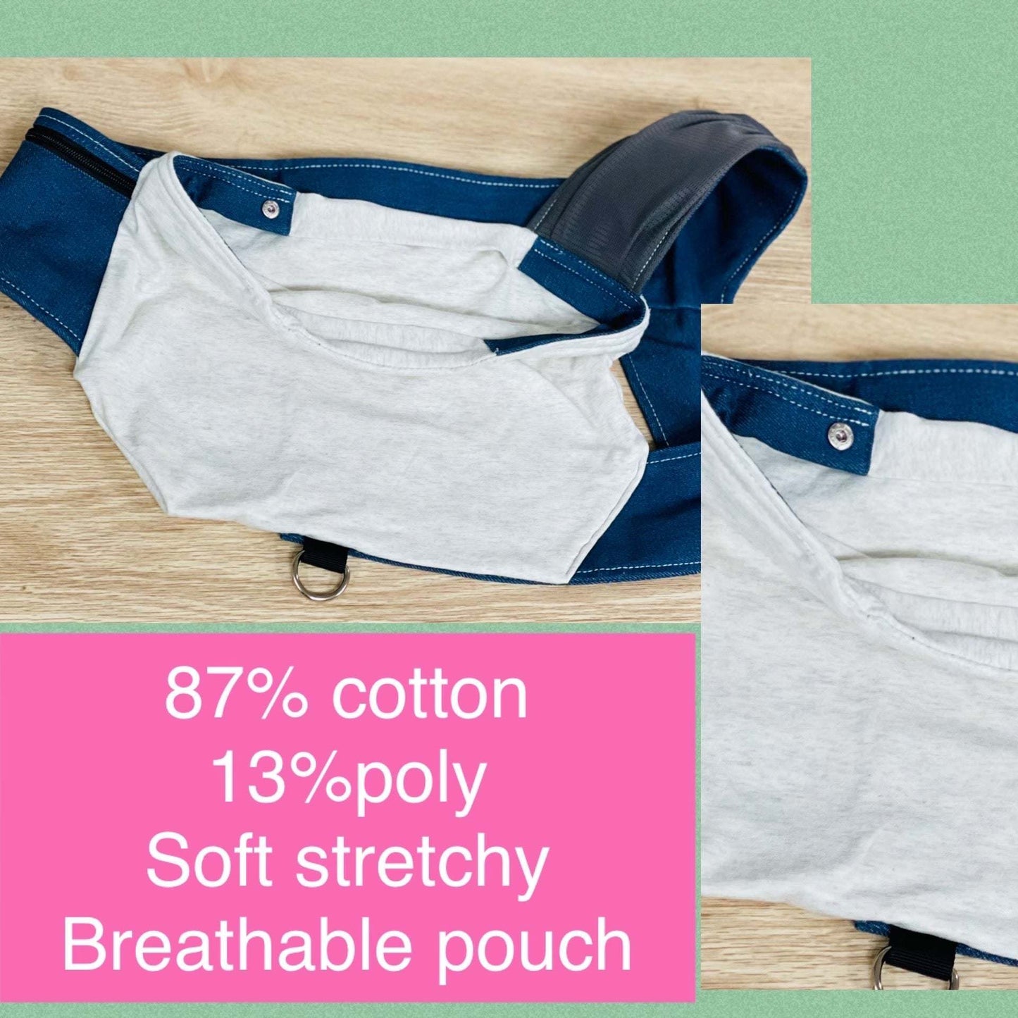 Chihuahua sling carrier Pet Sling Carrier Pocket Pooch- Ultimate Stylish Comfy Solution.