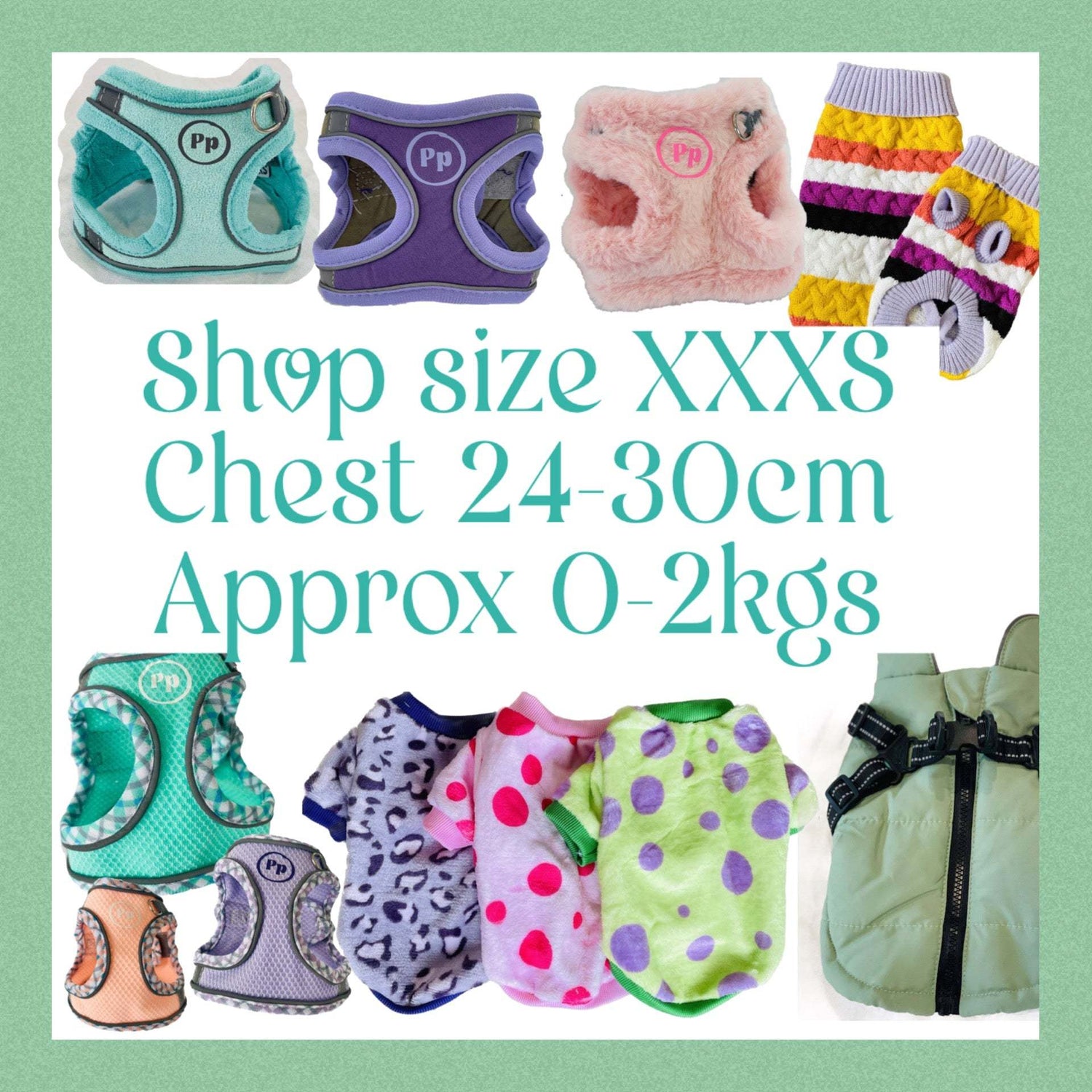 XXXS: Tiny Chihuahua Treasures: Chest 24-30cm, Approx 1-2Kgs