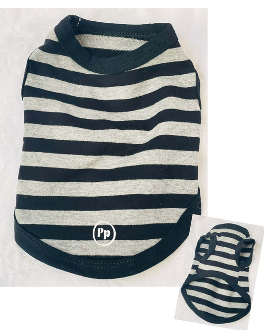 Lightweight black and gray striped Chihuahua puppy vest for comfort and style
